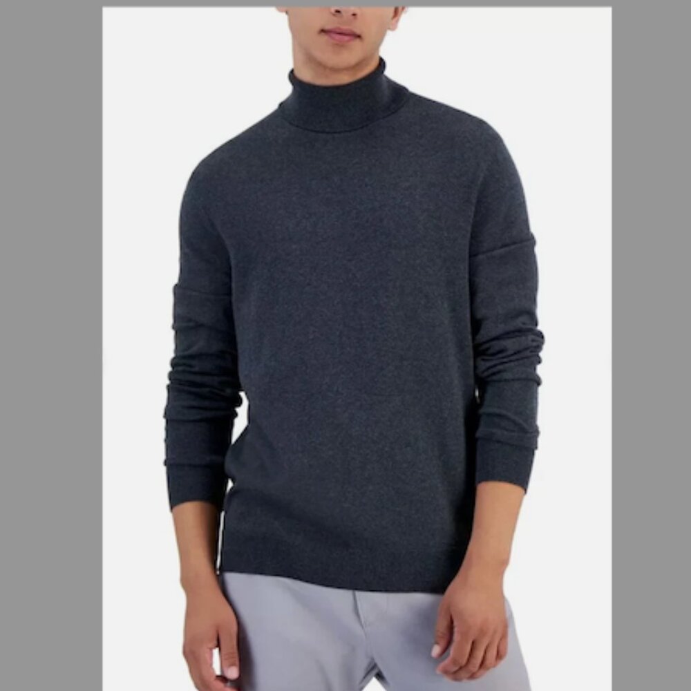 Alfani Men Turtleneck Sweater Dark Lead Heather Size XXL